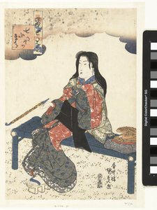 Komachi på graven Sotoba (titel på objekt) Moderne referencer til de syv Komachi (serietitel) Tosei mitate nana Komachi (serietitel på objekt) af Utagawa Kunisada (I)