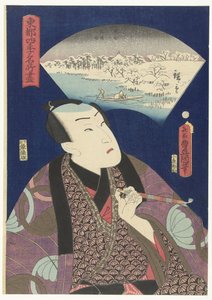 Sumida-floden om vinteren Udvalg af berømte steder i Edo i løbet af de fire årstider. (serietitel) Toto shiki meisho tsukushi (serietitel på objekt) af Utagawa Kunisada (I)