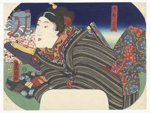 Kvinde med vandpotter af Utagawa Kunisada (I)