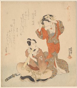 Mand og kvinde, fra serien De fem ridderlige dandies af Utagawa Kunisada