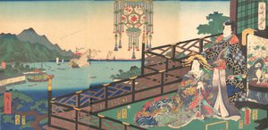Mr. Hikaru Tei Maruyama P Wrestling CT fra Nagasaki Nagasaki Dejima, 3. m. . . , 3. port, 1861. af Utagawa Kunisada