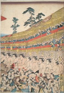 Billeder af den store sumofestival af Utagawa Kunisada