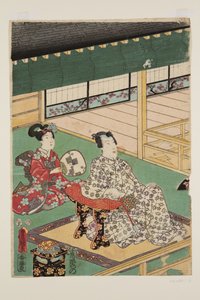 Den femte måned (Satsuki) (Color Woodblock Print) af Utagawa Kunisada
