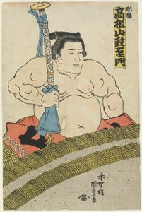 Wrestler Takaneyama Seiemon fra Higo-stalden, 1830-1844 af Utagawa Kunisada