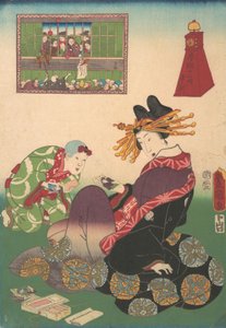 Twelve Hours of Spring Pleasures: Hour of the Goat, 1800-tallet., 1800-tallet. af Utagawa Kunisada