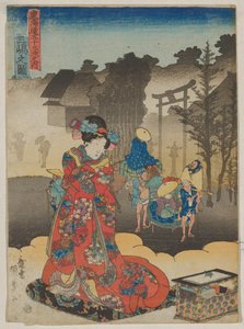 Udsigt ved Mishima af Utagawa Kunisada