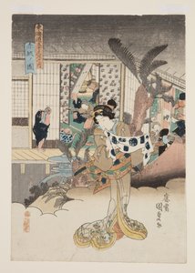 Vie of Akasaka (kort over Akasaka) af Utagawa Kunisada