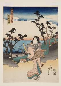 Udsigt over Shirasuka (billede af Shirasuka) af Utagawa Kunisada