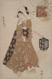 Besøger Komachi fra Modern young Komachi af Utagawa Kunisada