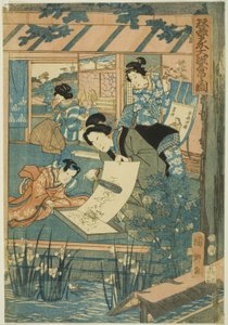 Stor velstand på silkefarmen (Kaikoya Daihanjono Zu) af Utagawa Kunisato