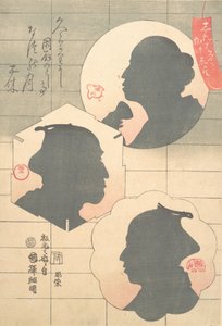 Silhouettebillede af Kabuki-skuespiller, 1800-tallet.