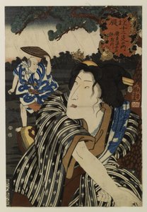 Bando Shuka I som hustruen Otatsu af Utagawa Kuniyoshi