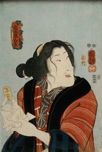 Bandō Shūka som Hashimotoya Shiraito af Utagawa Kuniyoshi