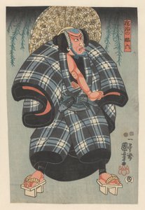 Daroku no Daraku near willow branches af Utagawa Kuniyoshi