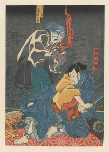 Spøgelse plager Orikoshi Tairyô af Utagawa Kuniyoshi