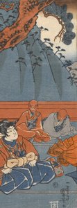 Hakoōmaru trifft Kudō Suketsune af Utagawa Kuniyoshi