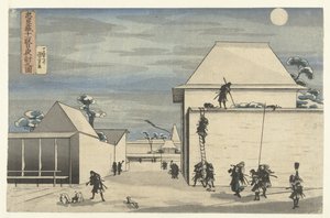 Night Attack i elleve akt af Chushingura Play Chushingura juichidanme youchi no zu (titel på objekt) af Utagawa Kuniyoshi