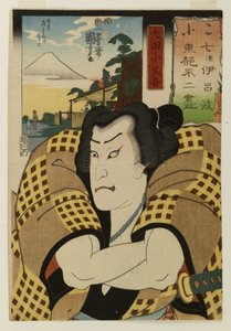Syvfarvet samling af udsigter over Fuji i Toto af Utagawa Kuniyoshi