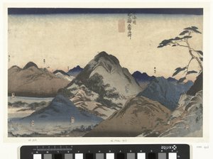 Nissaka til Hamamatsu Flere berømte steder langs Tokaido på én gang (serietitel) Tokaido gojusan eki goshuku meisho (serietitel på objekt) af Utagawa Kuniyoshi