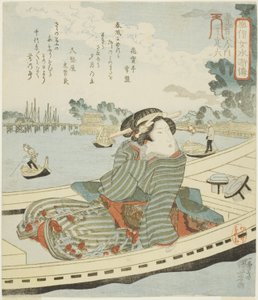 Oteiroku, fra serien "Fashionable Women as the One Hundred and Eight Heroes of the Water Margin (Fuzoku onna Suikoden, ippyakuhachinin no uchi)" af Utagawa Kuniyoshi