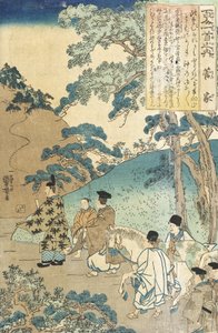 Digt af Kanke (Sugawara no Michizane) af Utagawa Kuniyoshi