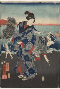 Solopgang ved Futami Bay af Utagawa Kuniyoshi