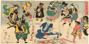 The Extraordinary Phenomenon of the Popular Otsu Picture (Tokini otsue kidai no maremono) af Utagawa Kuniyoshi