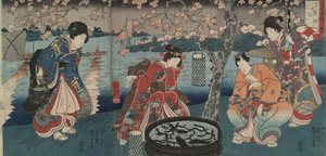 Vagtild, ild fra miljøets fem elementer af Utagawa Kuniyoshi