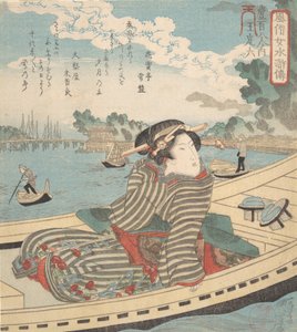 Vandscene, 1840. af Utagawa Kuniyoshi