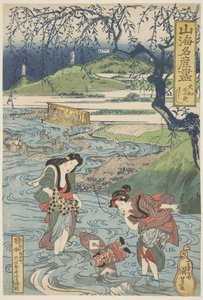 Yamato, Nara: Sarasu, ca. 1833 (træsnit, blæk og farve på papir) af Utagawa Kuniyoshi