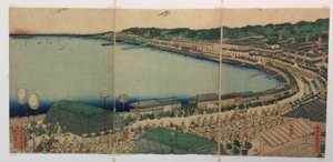 Daimyos processioner, der passerer langs Tokaido af Utagawa Sadahide