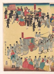 Optog af folk fra de fem lande af Utagawa Sadahide