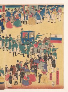 Optog af folk fra de fem lande af Utagawa Sadahide
