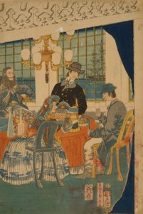 Stue i et udenlandsk handelshus i Yokohama, 1861 af Utagawa Sadahide