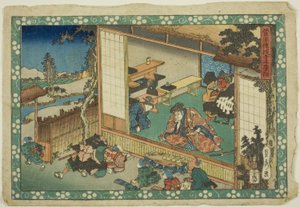 Landsbyskolescenen (Terakoya), fra serien "Sugawara