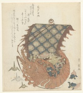 Langoustine som takarabune. af Utagawa Toyohiro