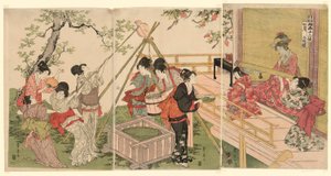 Den syvende måned, fra serien De tolv måneder af to kunstnere (Ryoga juni ko) af Utagawa Toyohiro