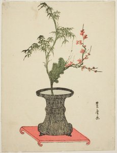 "Tre venner" ikebana af Utagawa Toyohiro