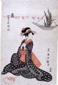 Blomster af de fire årstider kølige som piger af Utagawa Toyokuni