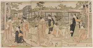 Besøgende på Shika Tea House, begyndelsen af 1790