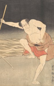 En skuespiller ved siden af vandet. af Utagawa Toyokuni I