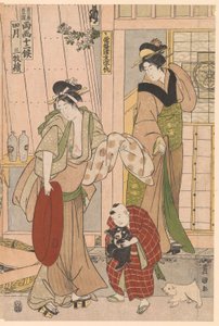 Fjerde måneds fiskehandler, fra serien Twelve Months Seasonal Signs af Utagawa Toyokuni I