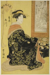 Takigawa fra Takigawa fra Ogiya, fra Te-seriens Seven Bear Uchifuru Komachi (Beauty 7 Komachi) af Utagawa Toyokuni I