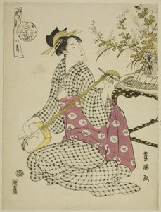 Den ottende måned (Hachi gatsu), fra serien "Fashionable Twelve Months (Furyu junikagetsu)" af Utagawa Toyokuni I