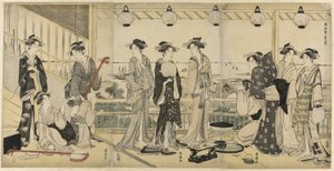 De fire årstider i syd (Minami Shiki): Sommerscene af Utagawa Toyokuni I