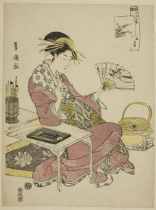 Den fjerde måned (Shi gatsu), fra serien "Fashionable Twelve Months (Furyu junikagetsu)" af Utagawa Toyokuni I