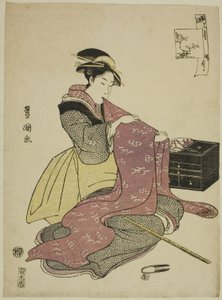 Den tolvte måned (Goku getsu), fra serien "Fashionable Twelve Months (Furyu junikagetsu)" af Utagawa Toyokuni I