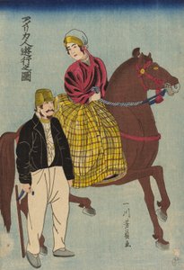 Amerikanere på udflugt af Utagawa Yoshikazu