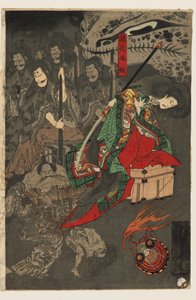 Sadan demonin yöparaati Sōman palatsissa af Utagawa Yoshiku