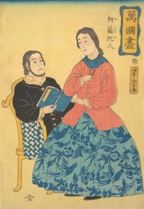 Hollændere, 1860. af Utagawa Yoshitora